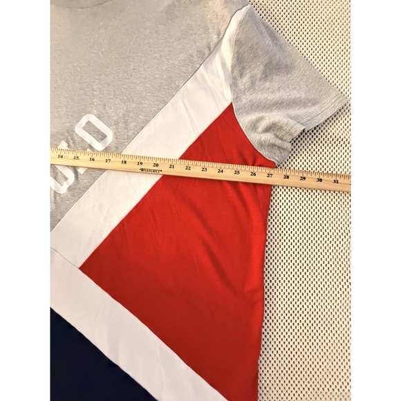 Polo Ralph Lauren Men's Sz XL Color Block T Shirt USA Red Blue Short Sleeve - Picture 5 of 7